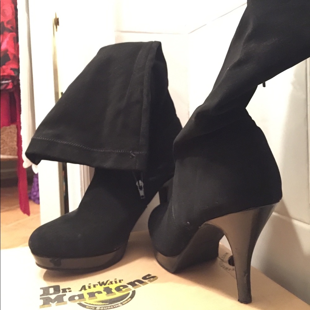 Knee high suede boots